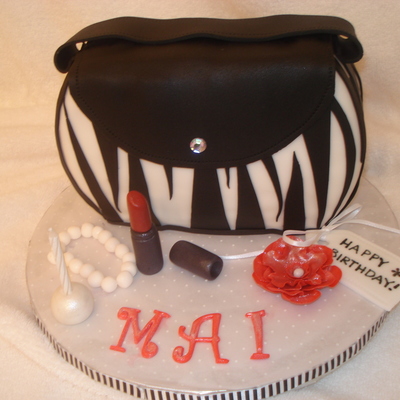 Zebra Print Purse Cake