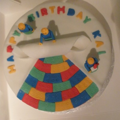 Lego Men Construction Cake