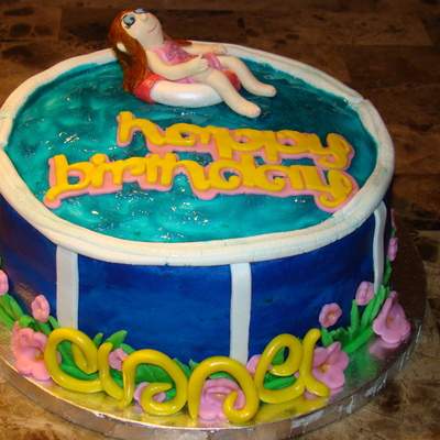 Pool Party Cake