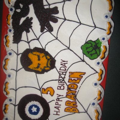 Marvel Superhero Cupcake Cake