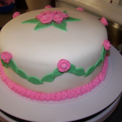 Pink Roses Cake