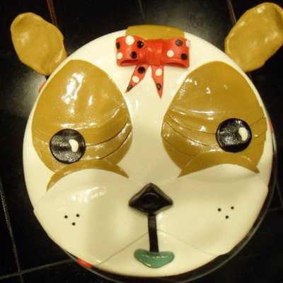 Bulldog Face Cake