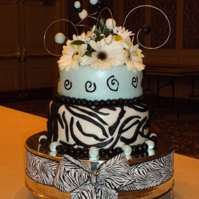 Zebra Print Birthday Cake