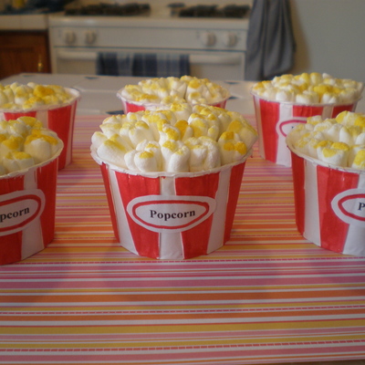 "mini Buckets Of Popcorn" Cupcakes
