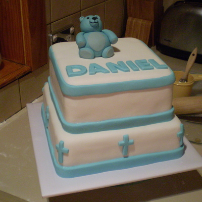 Boys 1St Birthday / Christening Cake