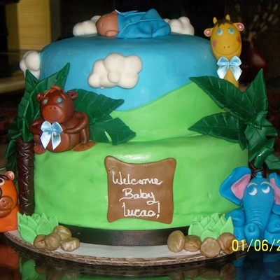 Safari Baby Shower Cake