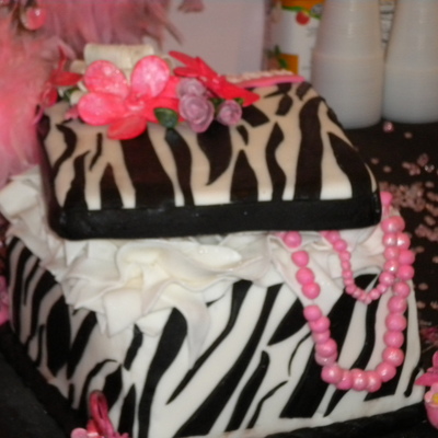Zebra Print Present Cake