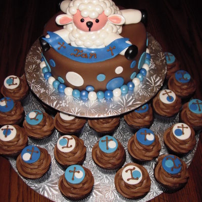 Lamb Christening Cake