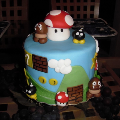 Super Mario Brothers Birthday Cake