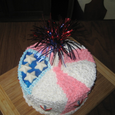 Fire Cracker Flag Cake