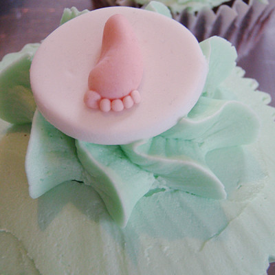 Baby Feet Baby Shower Cupcakes