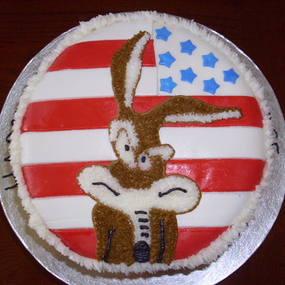 Wylie Coyote 4Th Of July Birthday Cake