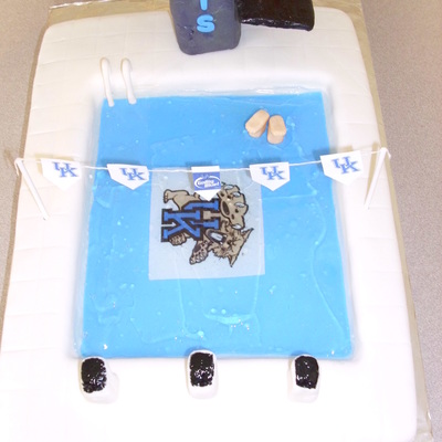 Pool Graduation Cake