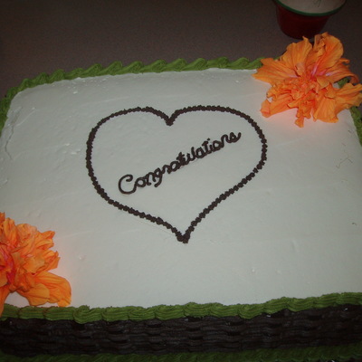 Basket Weave Wedding Sheet Cakes