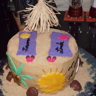 Beach Birthday Cake For Two