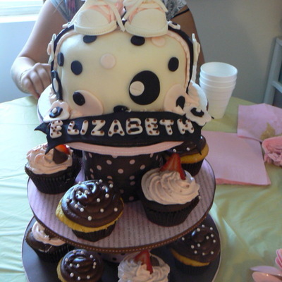 Cake And Cupcakes Pink And Brown