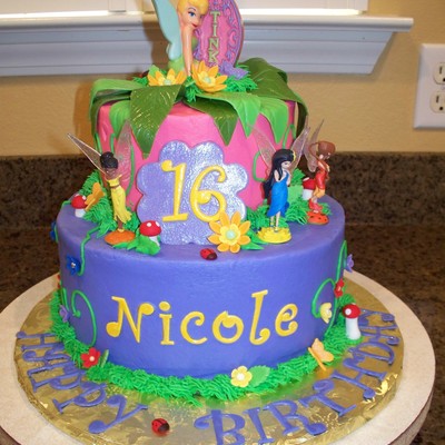 Sweet 16Th Tinkerbell Birthday Cake