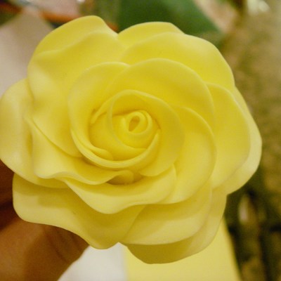 Yellow Gumpaste/choc. Modeling Clay Rose