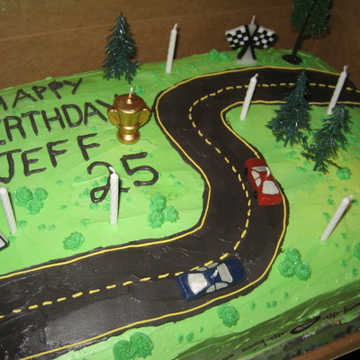 Drag Racing Cake