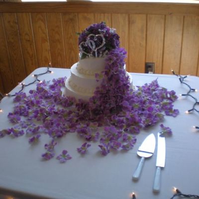 Cascading Purple Flowers