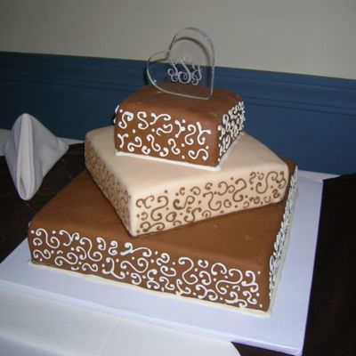 Brown And Tan Fondant Cake