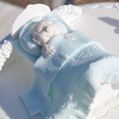 Baby Boy Christening Cake