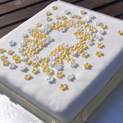 Flowers Forming A Cross