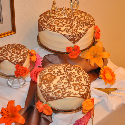 Wedding Cake In Cream Cheese Icing