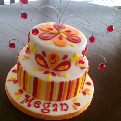 Orange, Red And Yellow Cake