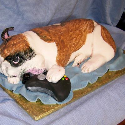 Bulldog Groom's Cake