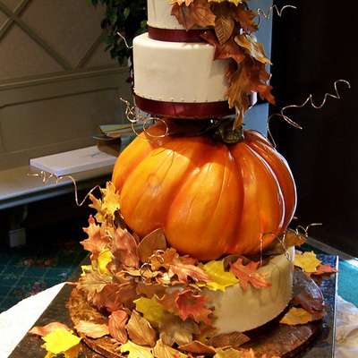 Pumpkin And Leaves Wedding