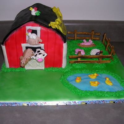 Farm Barn Cake