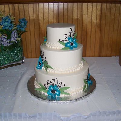 Teal Floral Wedding