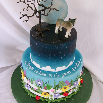 Garden And Wolf Cake