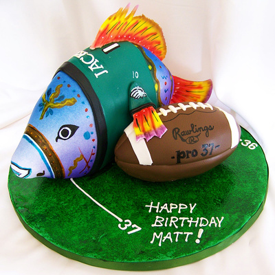 "wooden" Fish With Football