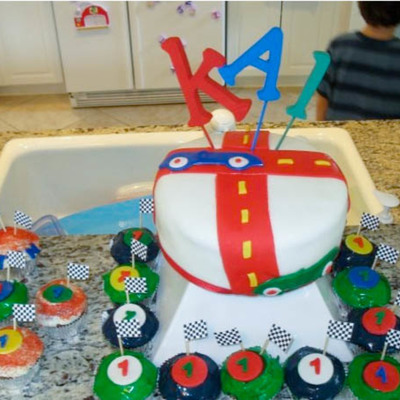Race Car 1St Birthday Cake