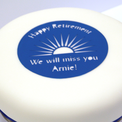 Simple, Clean Retirement Cake