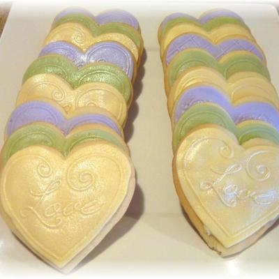 Fondant Heart Sugar Cookies