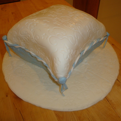 Blue And White Pillow