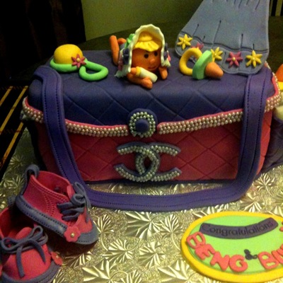 Chanel Diaper Purse Cake