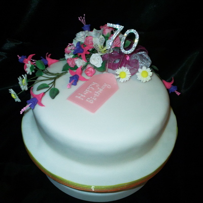 70Th Birthday Cake, In Full Bloom