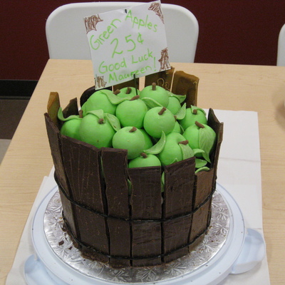 Green Apples In A Chocolat Basket
