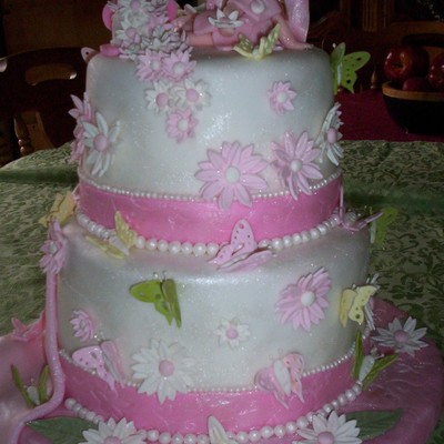 Pink Daisy Cake