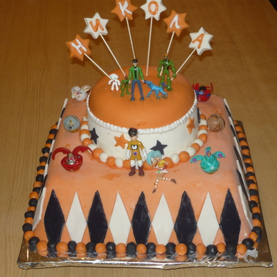 Ben 10 End Bakogan Cake