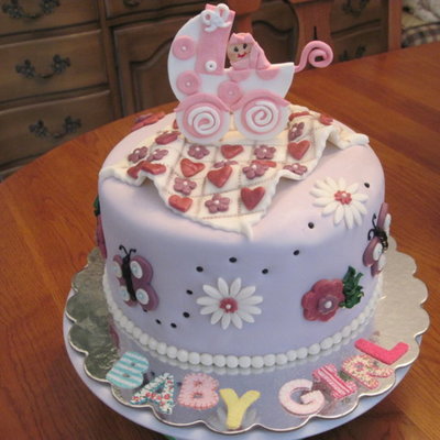 Baby Girl Shower Cake