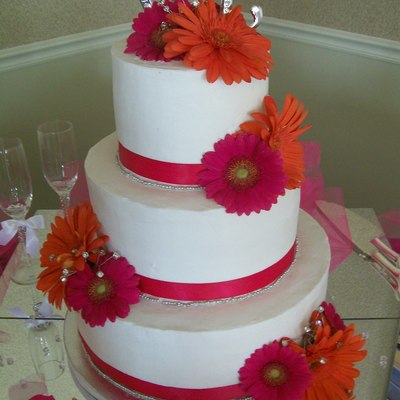 Gerbera Daisy Wedding Cake
