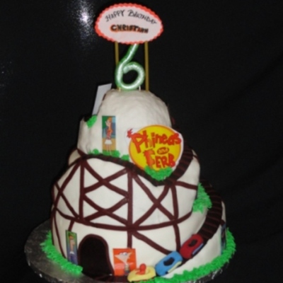 Phineas And Ferb Rollercoaster Cake