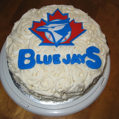 Blue Jays Rose Cake