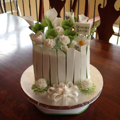 Garden Cake With Flowers Birthday Cake