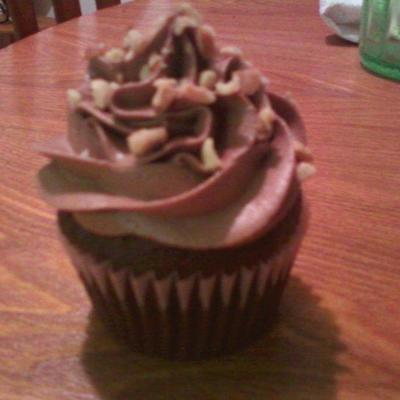 Banana Filled Double Chocolate Cupakes